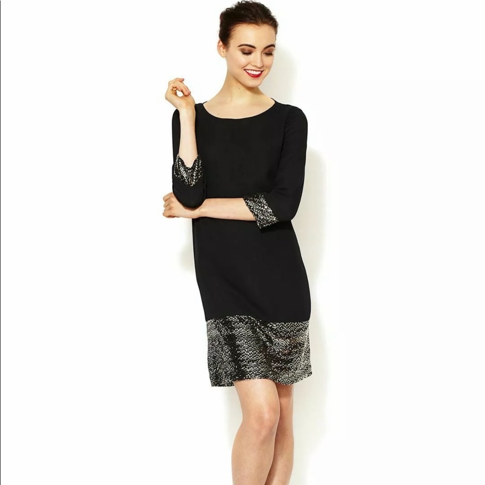 Erin by Erin Fetherston Black Sequin Shift Dress